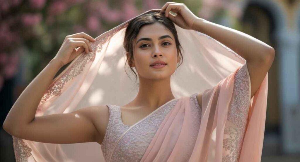 Saree Captions in Marathi 
