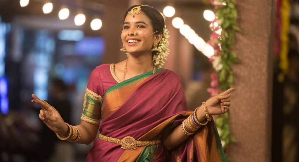 Nauvari Saree Captions in Marathi