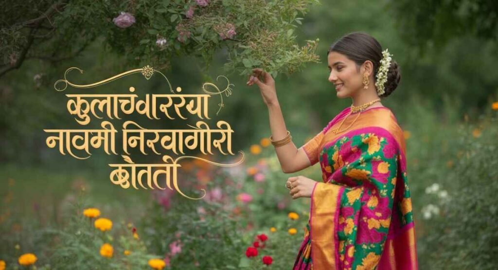 Nauvari Saree Captions in Marathi