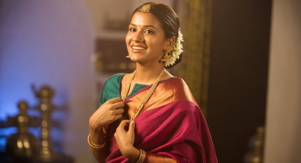 Nauvari Saree Captions in Marathi