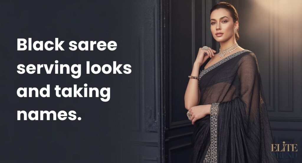 Black Saree Caption for Instagram
