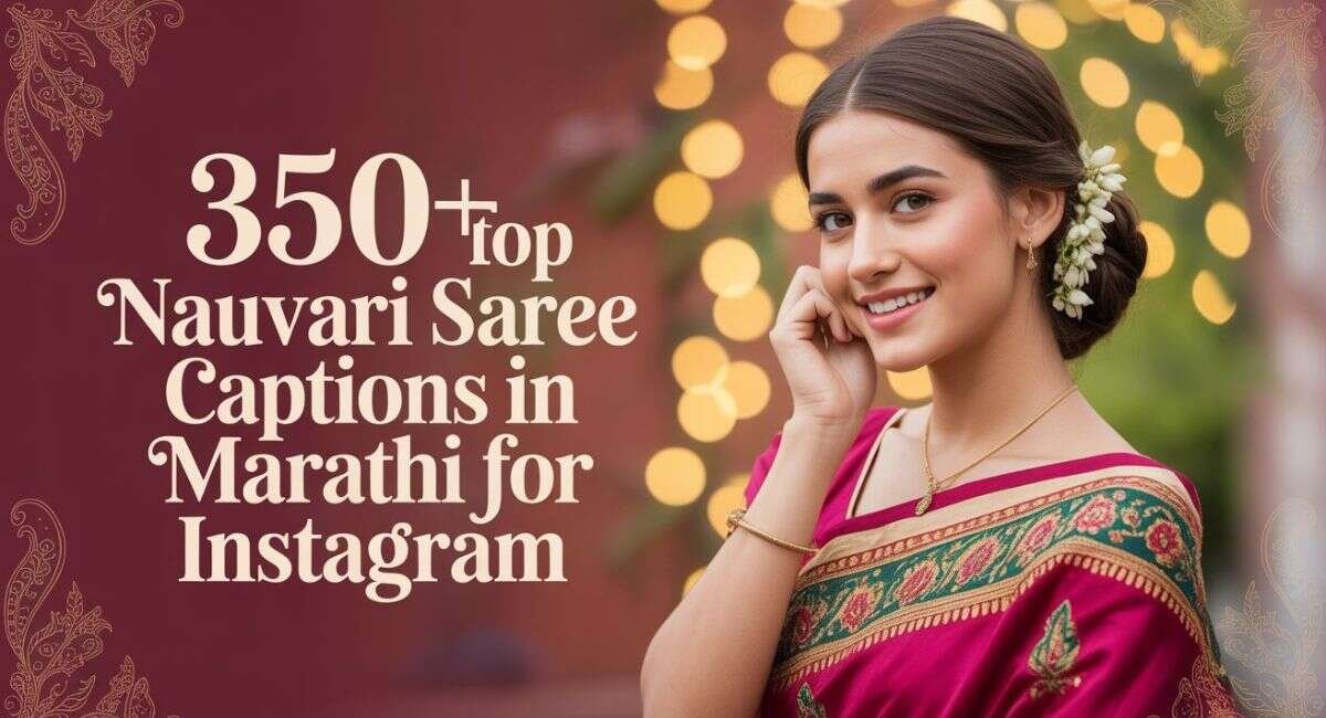 Nauvari Saree Captions in Marathi