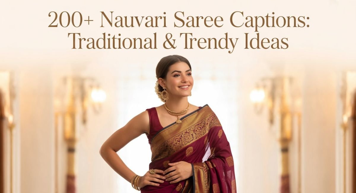 Nauvari Saree Captions