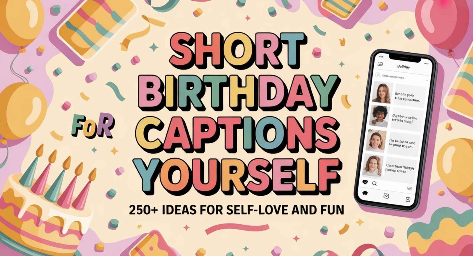 Short Birthday Captions for Yourself